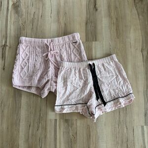 La Vie En Rose Pink Knit and Victorias Secret Striped Shorts Set